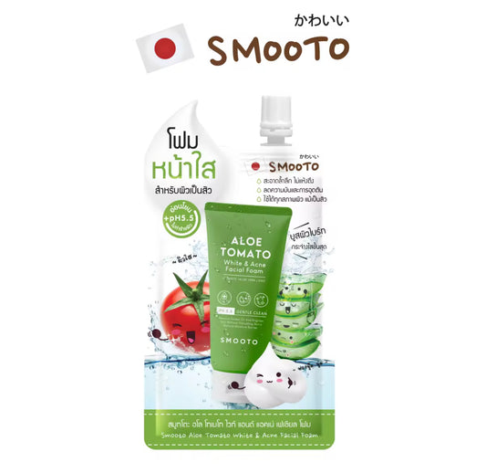 Smooto Aloe Tomato White & Acne Facial Foam